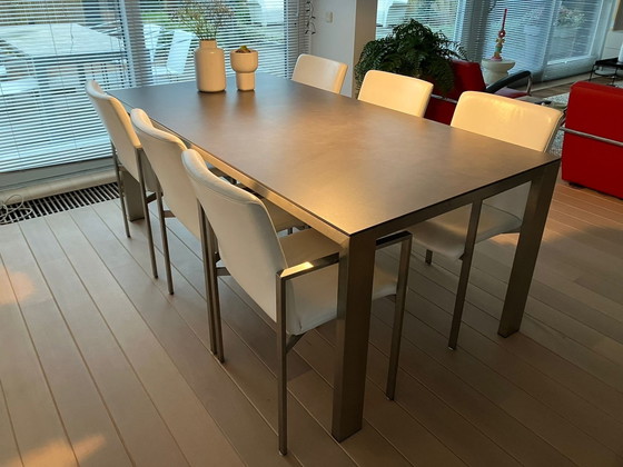 Image 1 of Modern Dining Chairs White Leather