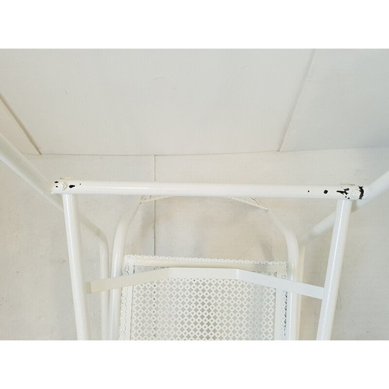 Image 1 of Set of 4 vintage white garden armchairs, 1950