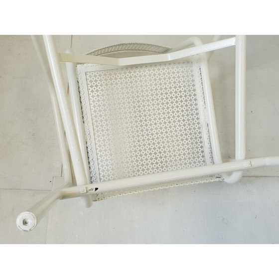 Image 1 of Set of 4 vintage white garden armchairs, 1950