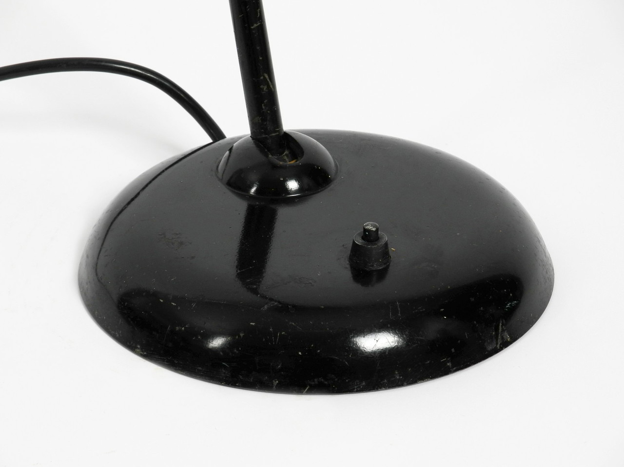 Original 1940s black Kaiser Idell metal table lamp model 6551