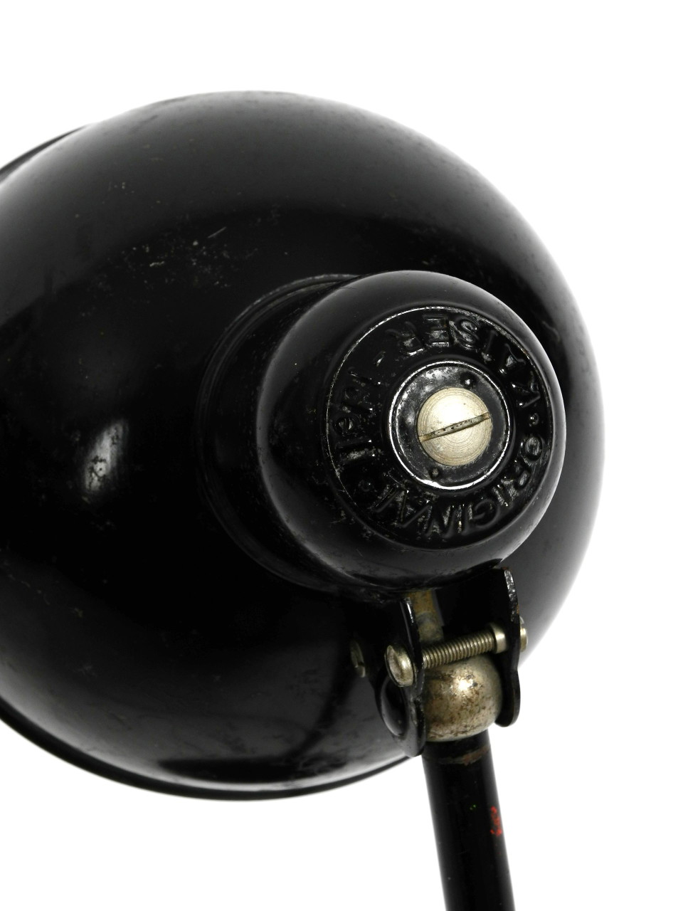 Original 1940s black Kaiser Idell metal table lamp model 6551