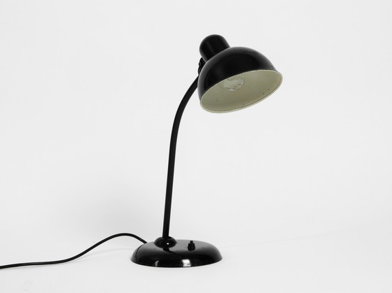 Image 1 of Original 1940s black Kaiser Idell metal table lamp model 6551 