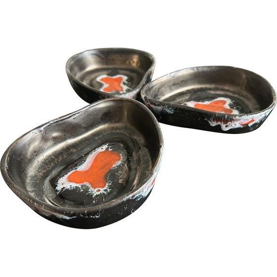 Image 1 of Set di 3 ciotole in ceramica vintage per Vallauris, 1960