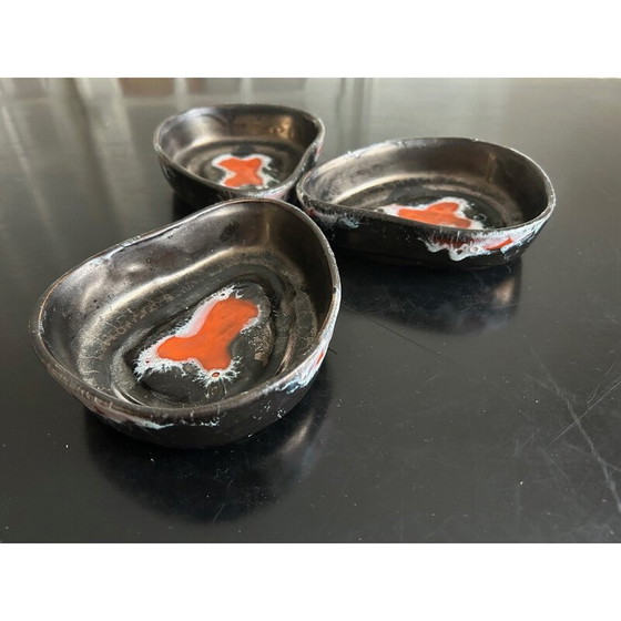 Image 1 of Set di 3 ciotole in ceramica vintage per Vallauris, 1960