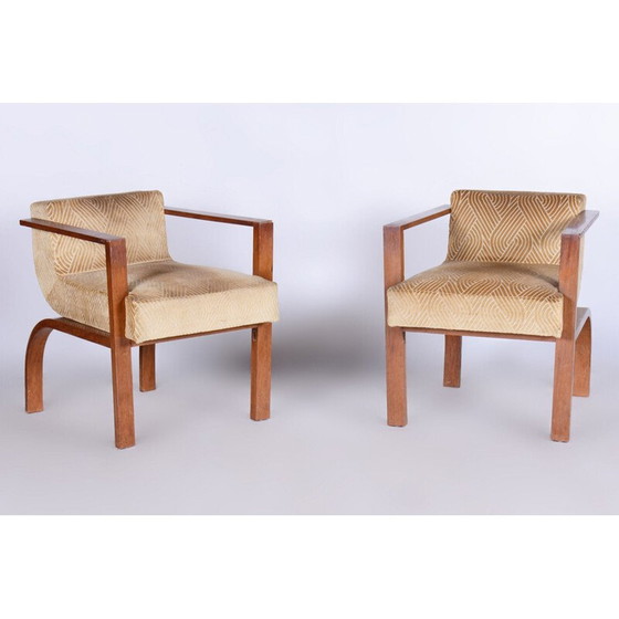 Image 1 of Vintage Art Deco rosewood seating set, France 1920
