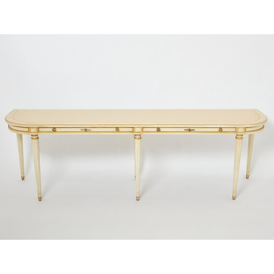 Image 1 of Vintage console in cream wood by Maison Jansen, 1950