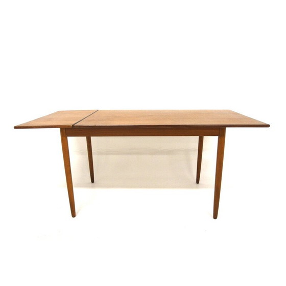 Image 1 of Vintage teak and beech dining table, Sweden 1950