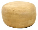 Vintage patchwork pouf leather