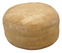Vintage patchwork pouf leather
