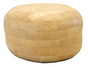 Vintage patchwork pouf leather