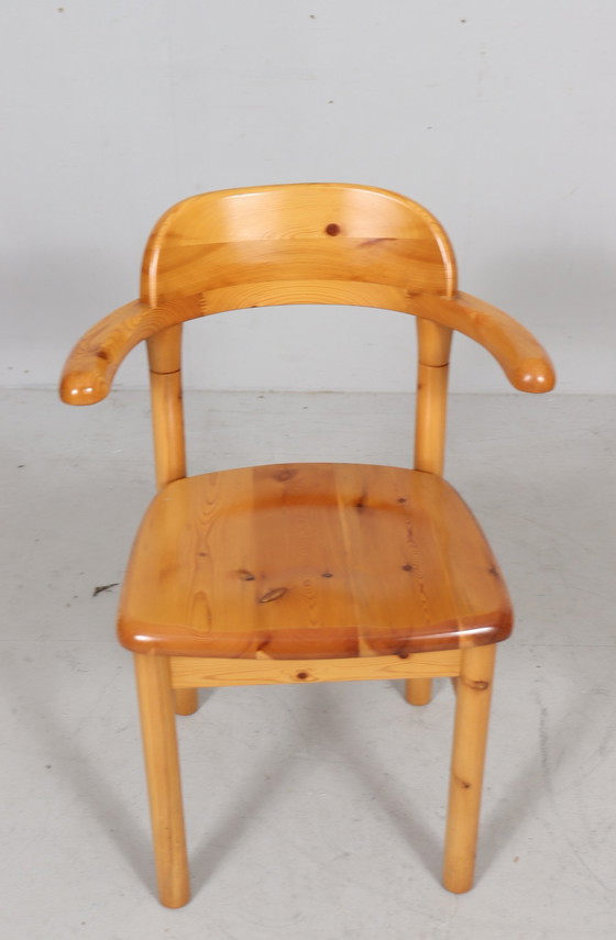 Image 1 of 4 chairs / dining chairs in the style of Rainer Daumiller, pine, 1970s