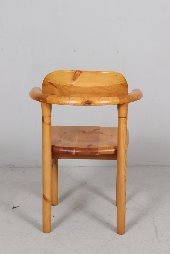 Image 1 of 4 chairs / dining chairs in the style of Rainer Daumiller, pine, 1970s