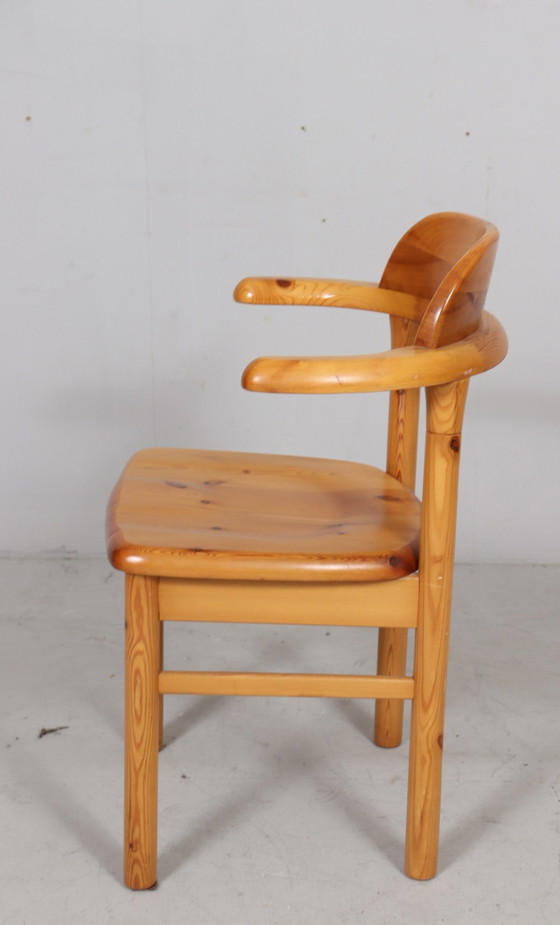 Image 1 of 4 chairs / dining chairs in the style of Rainer Daumiller, pine, 1970s