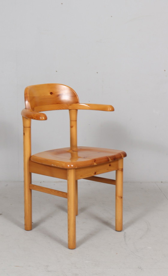 Image 1 of 4 chairs / dining chairs in the style of Rainer Daumiller, pine, 1970s