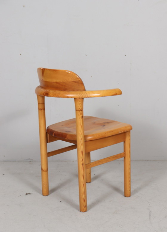 Image 1 of 4 chairs / dining chairs in the style of Rainer Daumiller, pine, 1970s