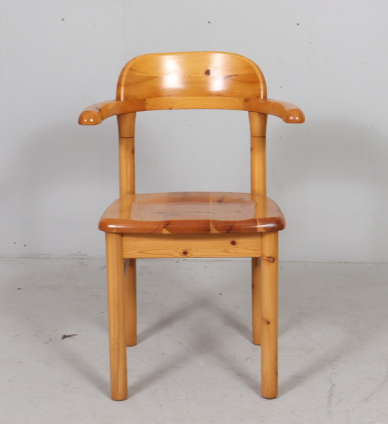 Image 1 of 4 chairs / dining chairs in the style of Rainer Daumiller, pine, 1970s