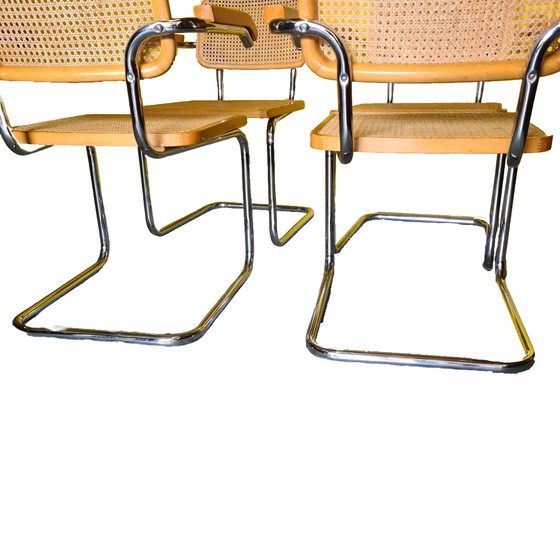 Image 1 of Fauteuils de Marvel Breuer pour Cesca Italy, de 1990