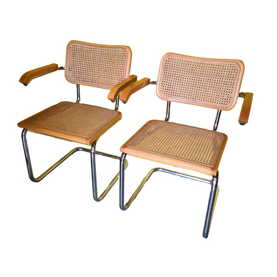 Image 1 of Fauteuils de Marvel Breuer pour Cesca Italy, de 1990