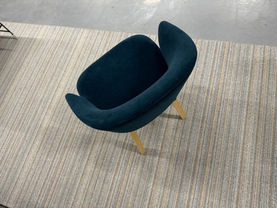 Image 1 of 4 Arco Close 2B Dining Chair Blue Fabric