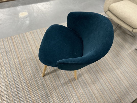 Image 1 of 4 Arco Close 2B Dining Chair Blue Fabric