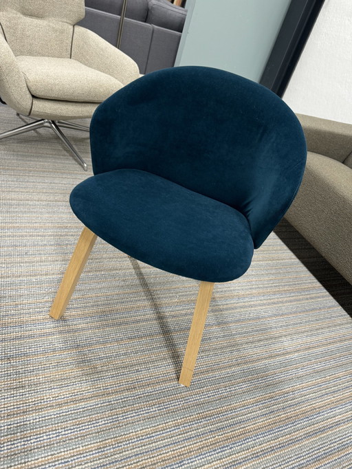 4 Arco Close 2B Dining Chair Blue Fabric