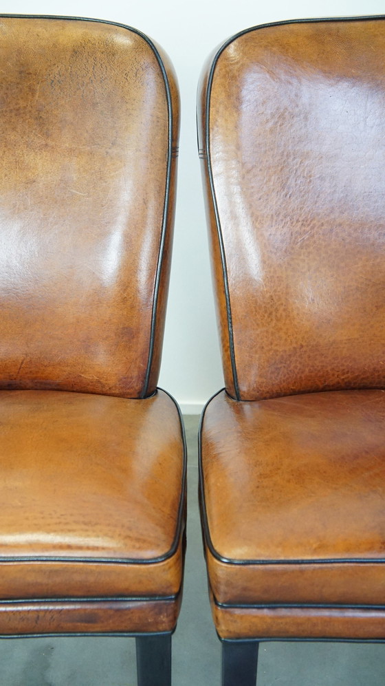 Image 1 of 4 X Sheep Leather Dining Chair