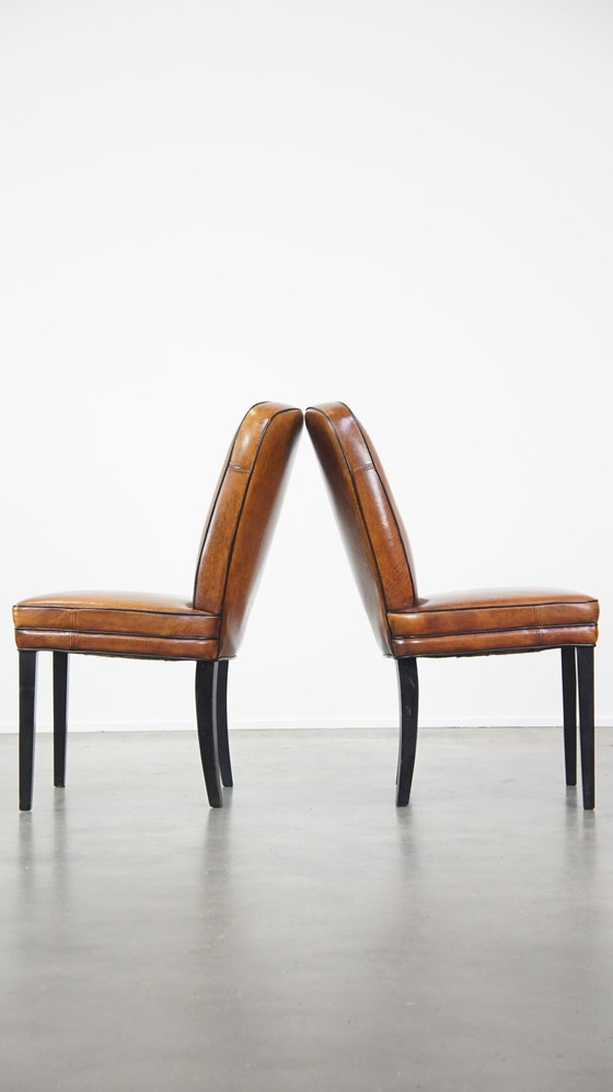 Image 1 of 4 X Sheep Leather Dining Chair