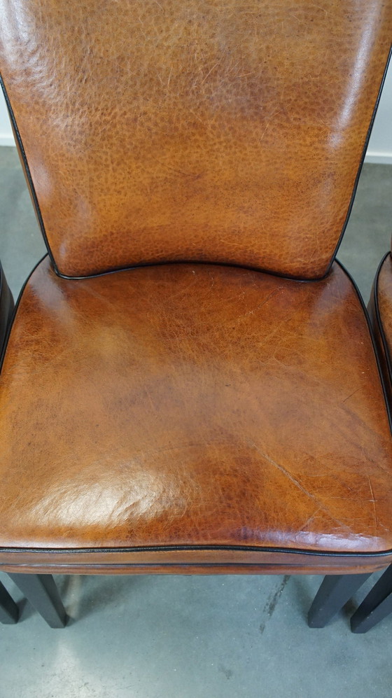 Image 1 of 4 X Sheep Leather Dining Chair