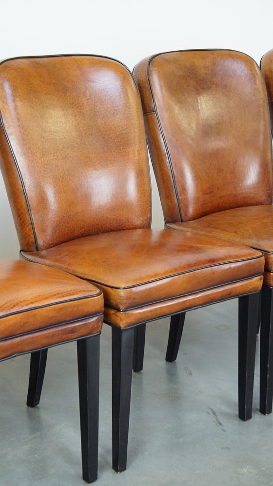 Image 1 of 4 X Sheep Leather Dining Chair