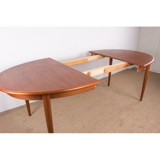 Image 1 of Vintage oval teak dining table for Gudme Mobelfabrik, Denmark 1960s