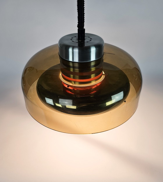 Image 1 of Herda - Pendant lamp - Space Age - acrylic - aluminum - Holland - 1970's