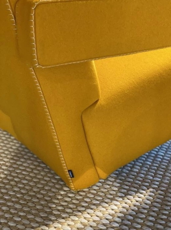 Image 1 of Cassina Armchair 637 Utrecht (New-Never Used) In Mustard Yellow Wool. 