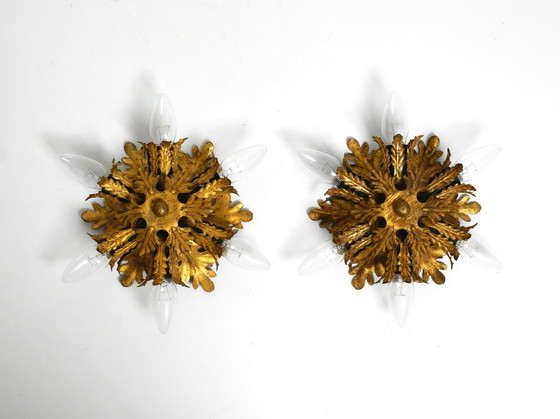 Image 1 of Set Of Three Beautiful 1960S Italian Ceiling Or Wall Lamps By Banci Firenze Italy