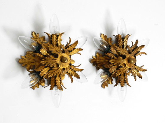 Image 1 of Set Of Three Beautiful 1960S Italian Ceiling Or Wall Lamps By Banci Firenze Italy