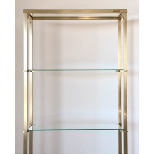 Vintage shelf in gilded metal by Pierre Vandel, France 1970