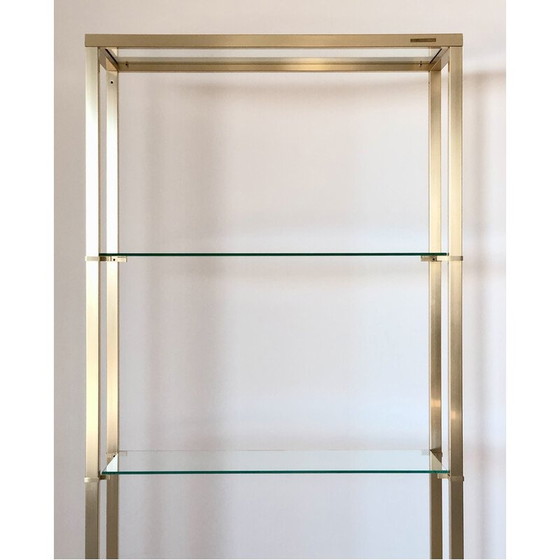 Image 1 of Vintage shelf in gilded metal by Pierre Vandel, France 1970