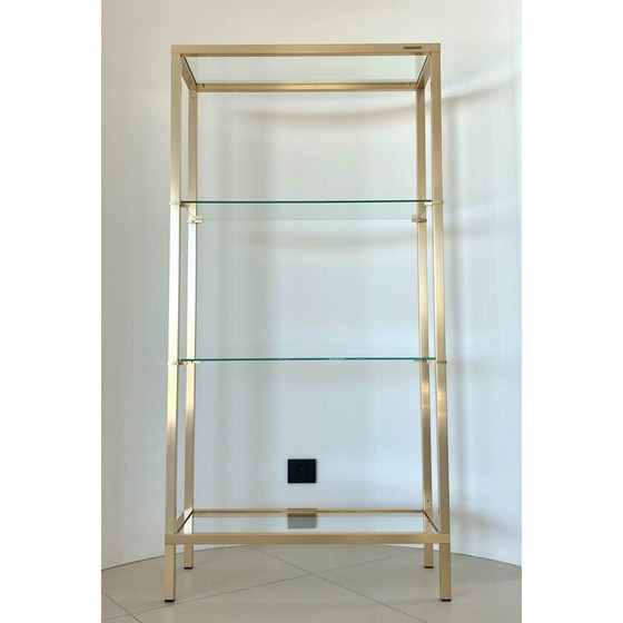 Image 1 of Vintage shelf in gilded metal by Pierre Vandel, France 1970