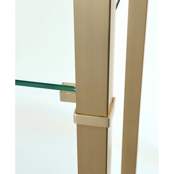 Image 1 of Vintage shelf in gilded metal by Pierre Vandel, France 1970