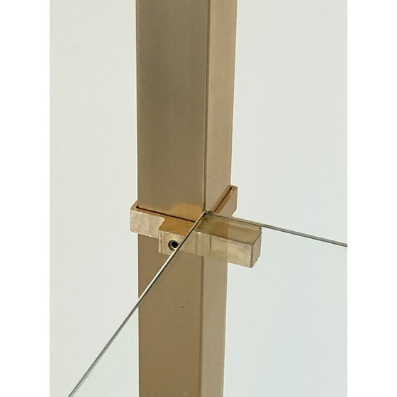 Image 1 of Vintage shelf in gilded metal by Pierre Vandel, France 1970
