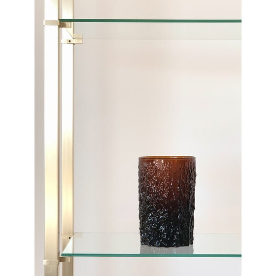 Image 1 of Vintage shelf in gilded metal by Pierre Vandel, France 1970