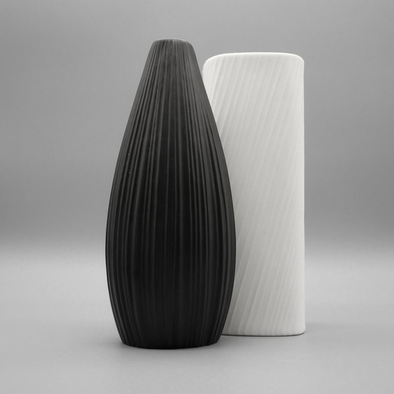 Image 1 of Rosenthal Studio Line Bisque Porcelain Vase Duo Werner Schreib & Martin Freyer 