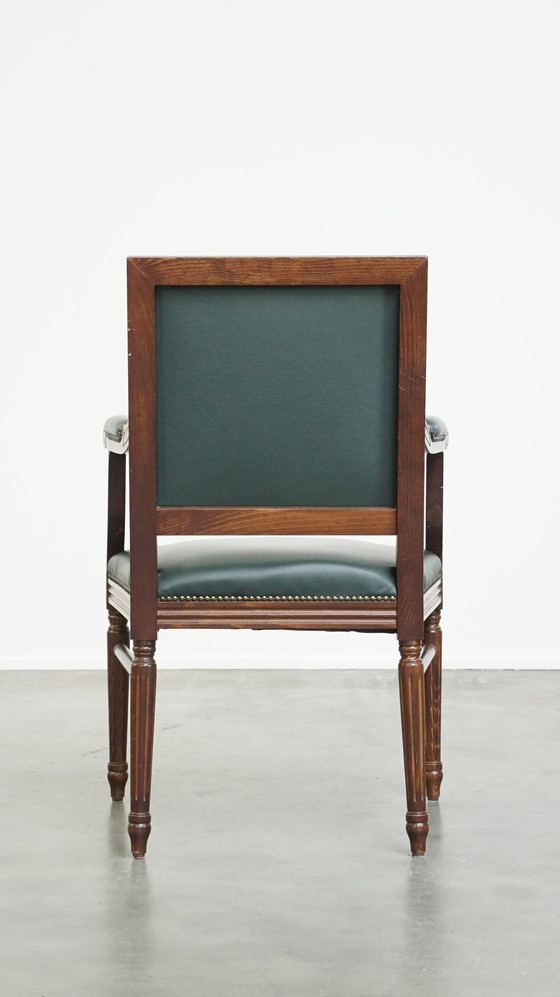 Image 1 of Dark Green Beef Leather Gainsborough Chair/ Office Chair