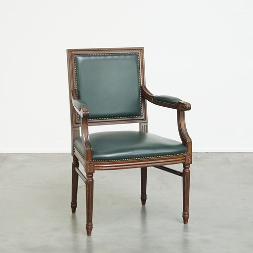 Dark Green Beef Leather Gainsborough Chair/ Office Chair