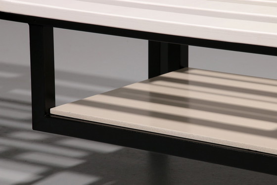Image 1 of Panca in legno bianco con struttura in metallo nero di Ducht design 