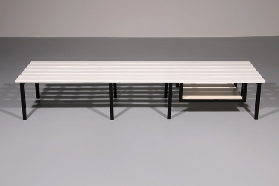 Image 1 of Panca in legno bianco con struttura in metallo nero di Ducht design 
