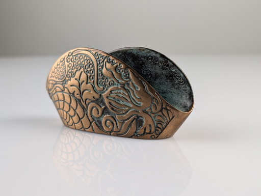 Bronze Business Card Holder With Antoni Gaudí Design