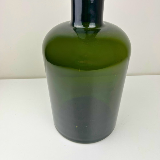 Image 1 of Otto Brauer 'Gulvase' olive green - Kastrup Holmegaard