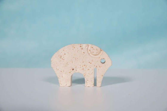 Image 1 of 70s Travertine figurine Fratelli Manelli, elephant sculpture