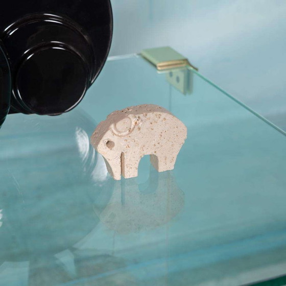 Image 1 of 70s Travertine figurine Fratelli Manelli, elephant sculpture