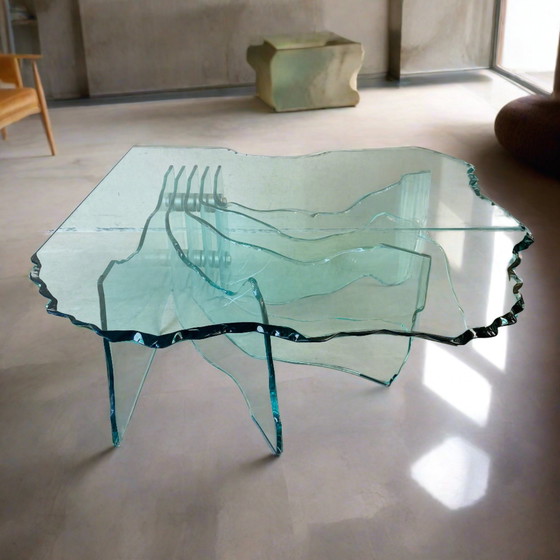 Image 1 of Fiam Italia "Shell" design coffee table Danny Lane, Italy 1988